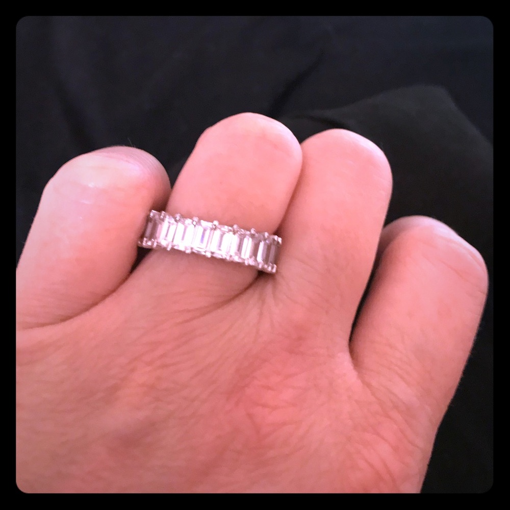 Faux diamond ring